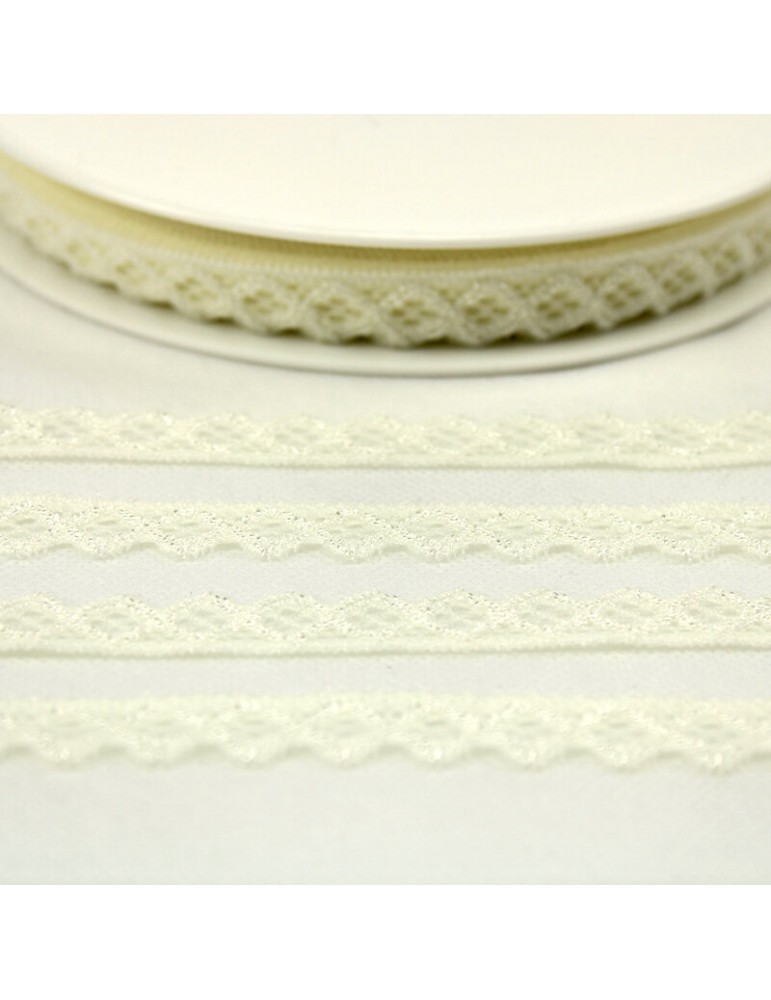 Dentelle élastique 15 mm beige Dentelle élastique 15 mm beige