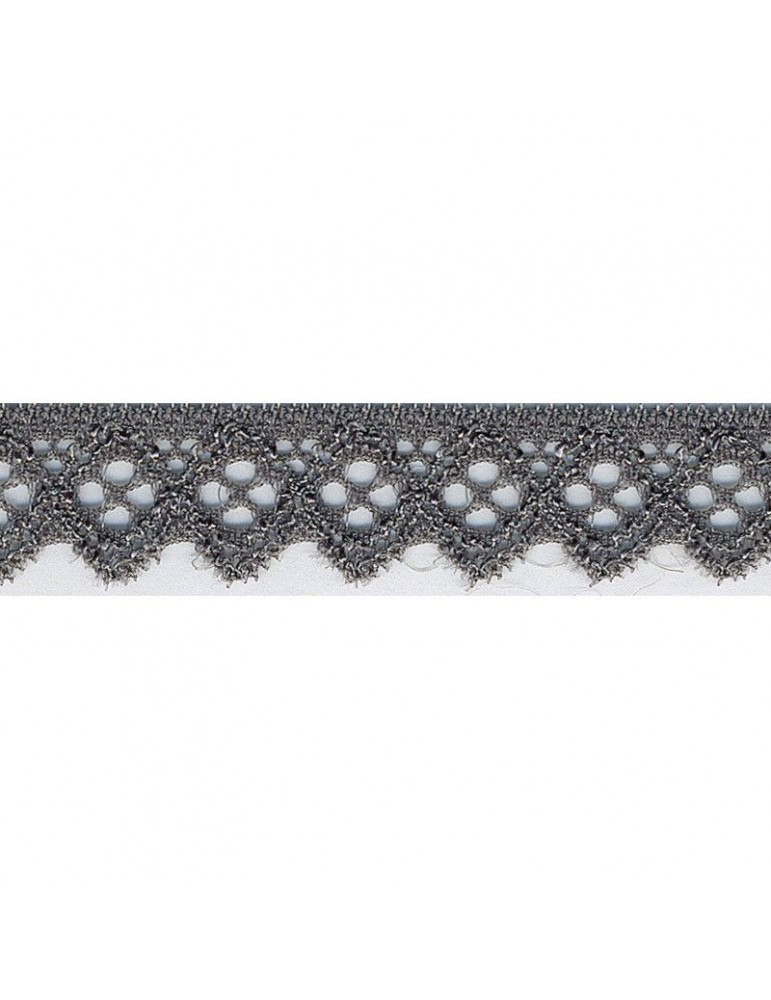 Dentelle élastique 15 mm gris Dentelle élastique 15 mm gris