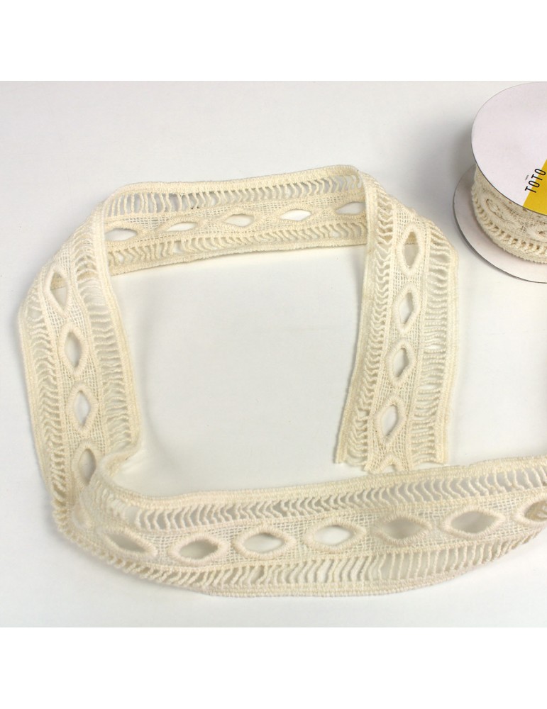 Dépassant dentelle (bobine)  blanc