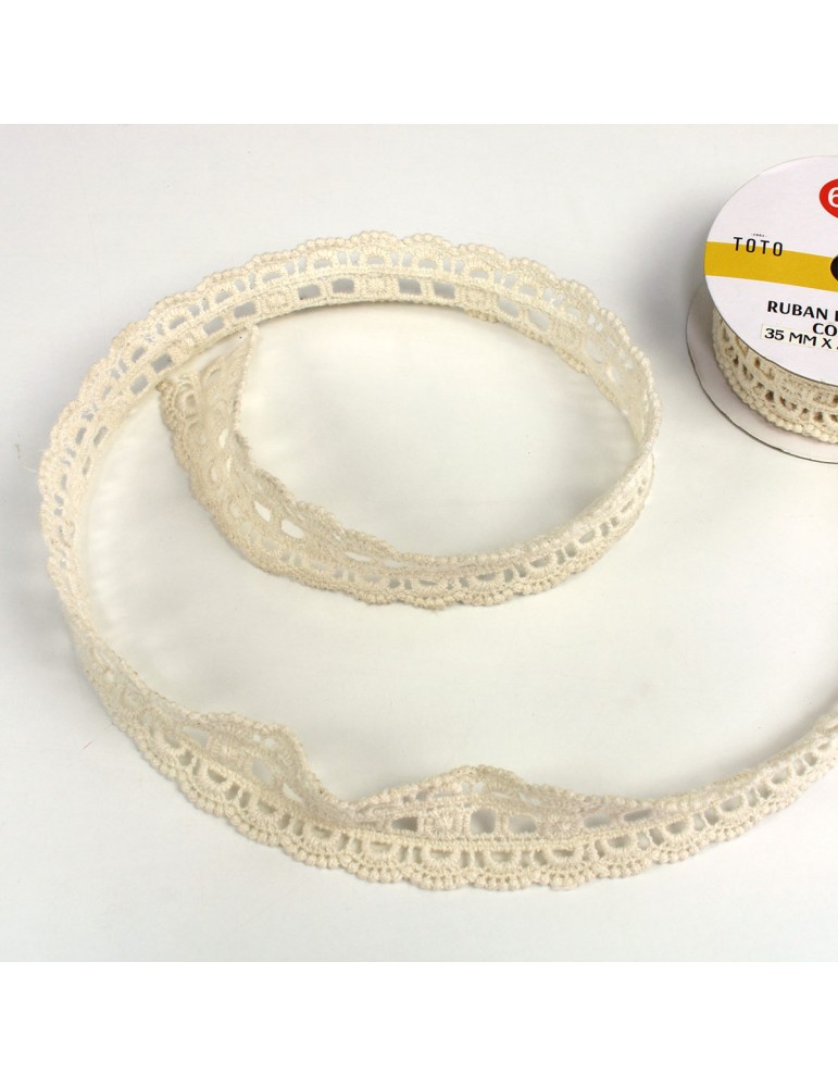 Dépassant dentelle (bobine) blanc Dépassant dentelle (bobine) blanc