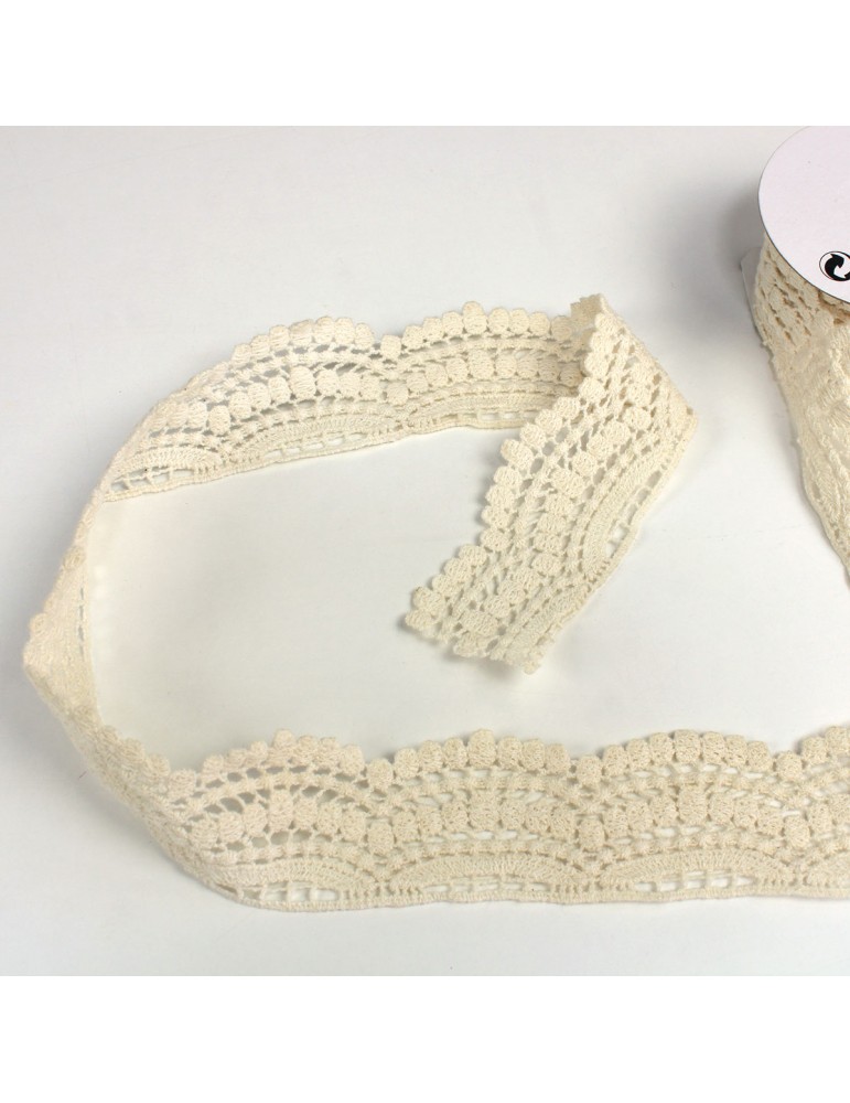 Dépassant dentelle (bobine) blanc Dépassant dentelle (bobine) blanc