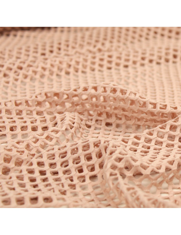 Tissu jersey filet rose Tissu jersey filet rose