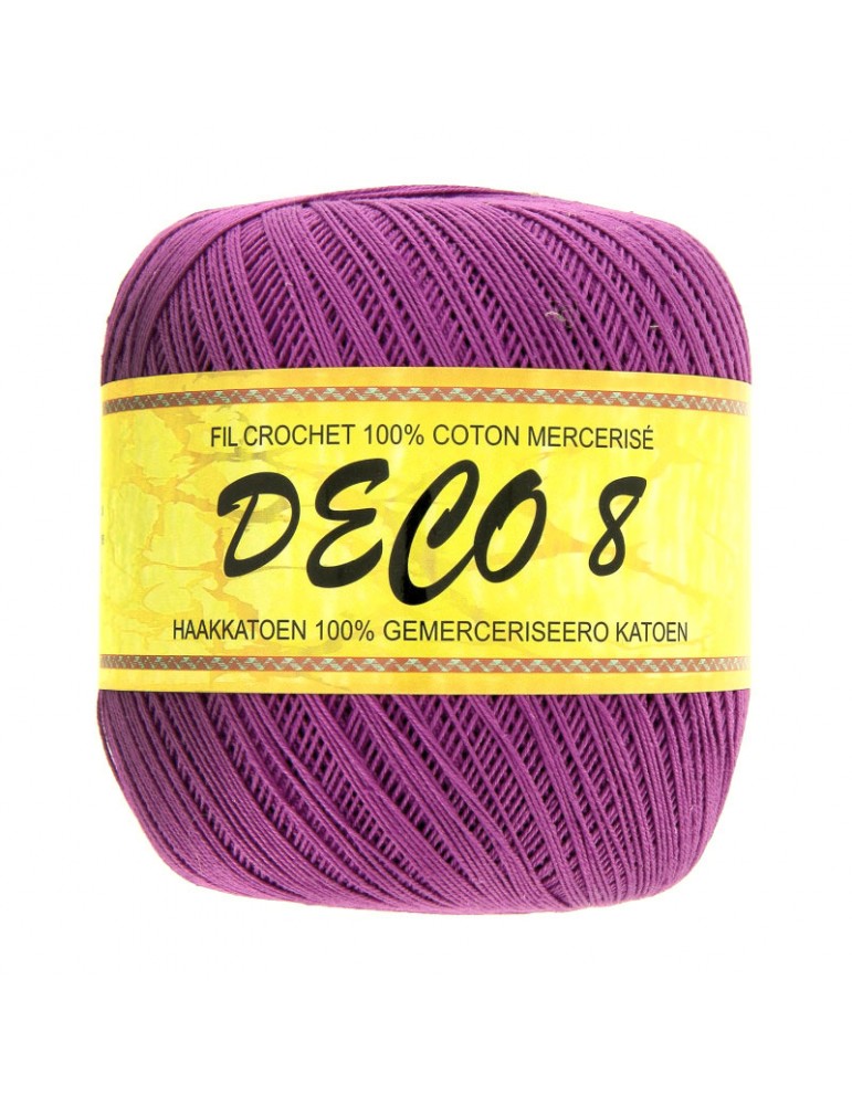 Pelote coton à crocheter Deco 8 violet