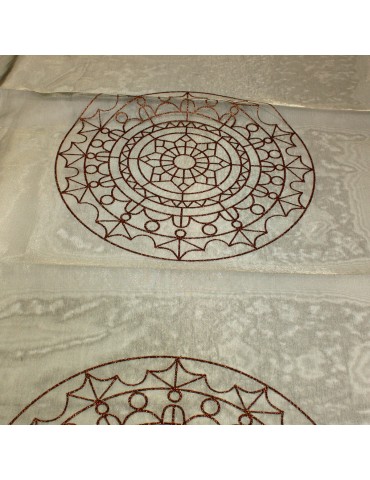 Coupon voilage 150 x 280 cm cuivre rouge