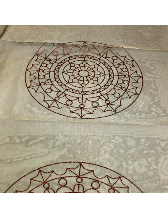 Coupon voilage 150 x 280 cm cuivre rouge