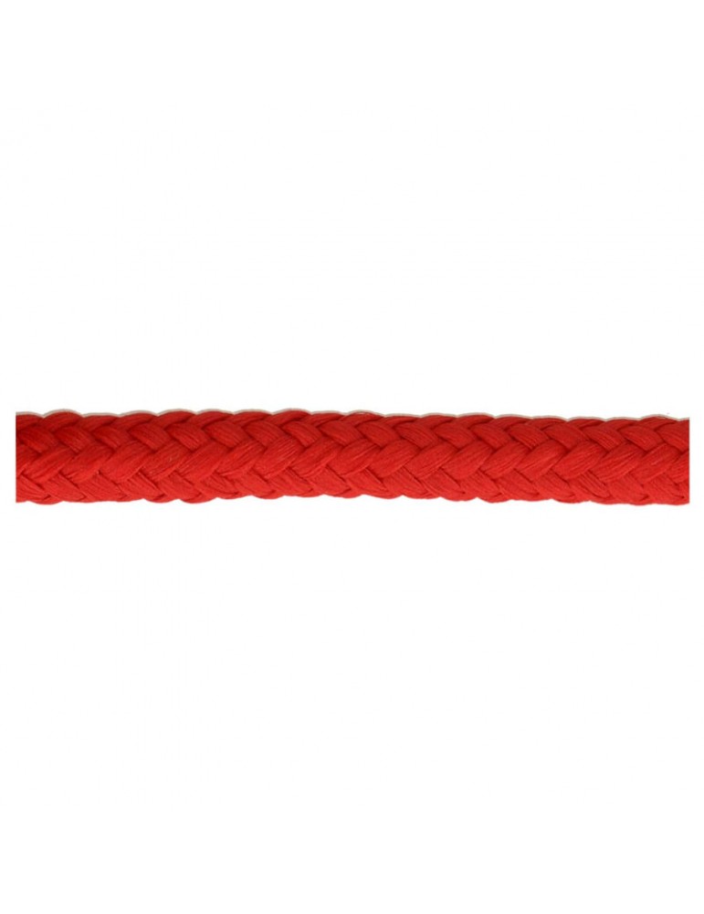 Cordon tressé 11 mm rouge