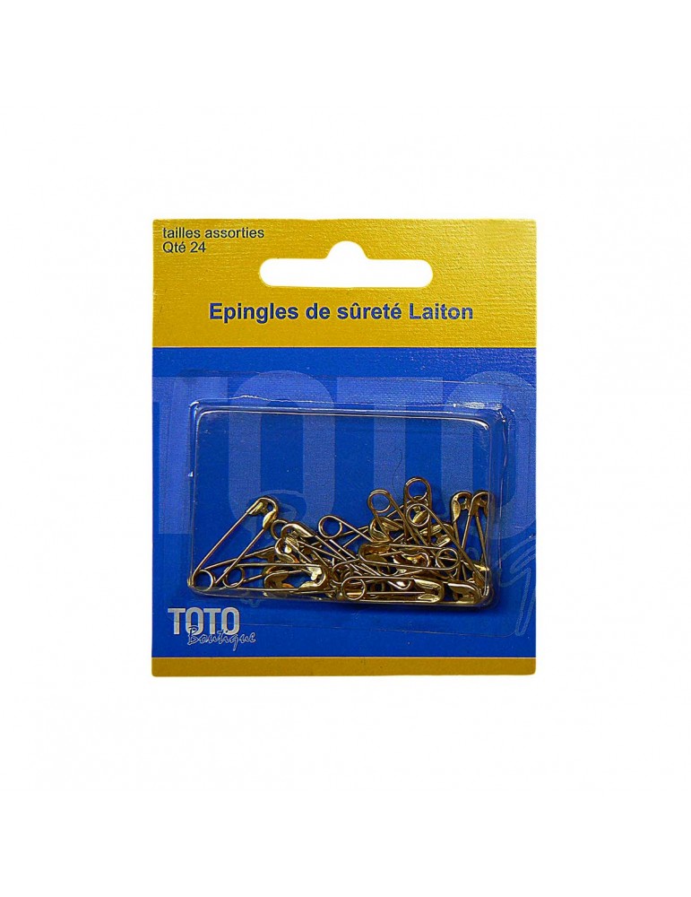 24 épingles de sûreté laiton assorties 24 épingles de sûreté laiton assorties