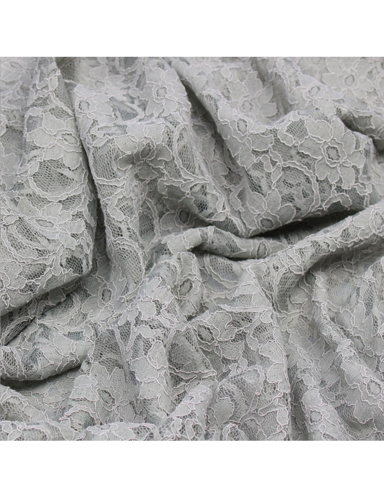 Tissu dentelle gris Tissu dentelle gris
