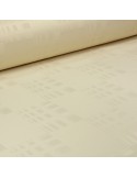 Tissu jacquard uni antitaches pour nappage beige Tissu jacquard uni antitaches pour nappage beige