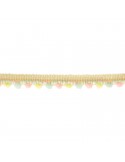 Galon pompons 11 mm jaune