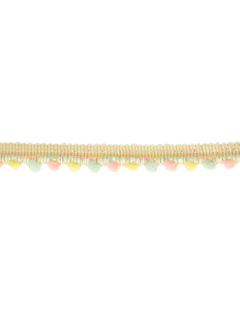 Galon pompons 11 mm jaune