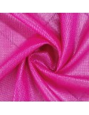 Tissu coton/polyamide quadrillage plastifié rose