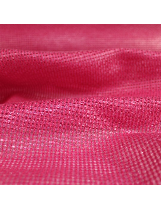 Tissu coton/polyamide quadrillage plastifié rose
