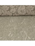 Tissu dentelle florale gris Tissu dentelle florale gris