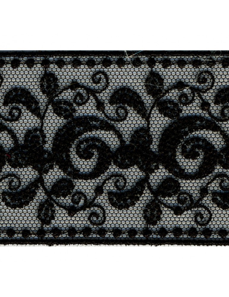 Dentelle valenciennes 50 mm noir