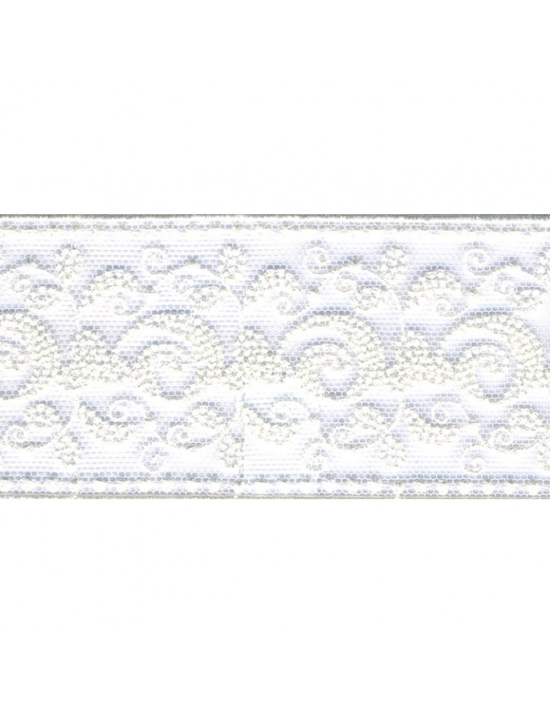 Dentelle valenciennes 50 mm blanc