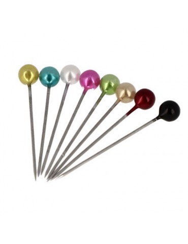 Assortiment de 150 épingles à tête plastique nacrée 30 mm