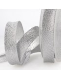 Biais métallique 20 mm argenté Biais métallique 20 mm argenté