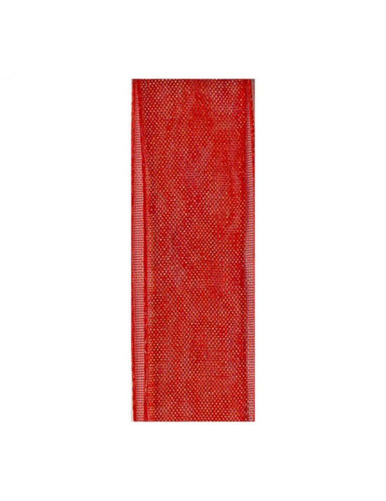 Ruban voile 15 mm rouge Ruban voile 15 mm rouge