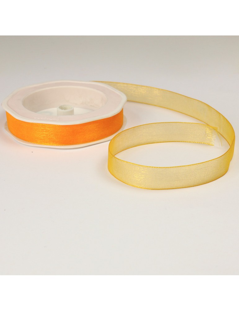 Ruban voile 15 mm jaune Ruban voile 15 mm jaune