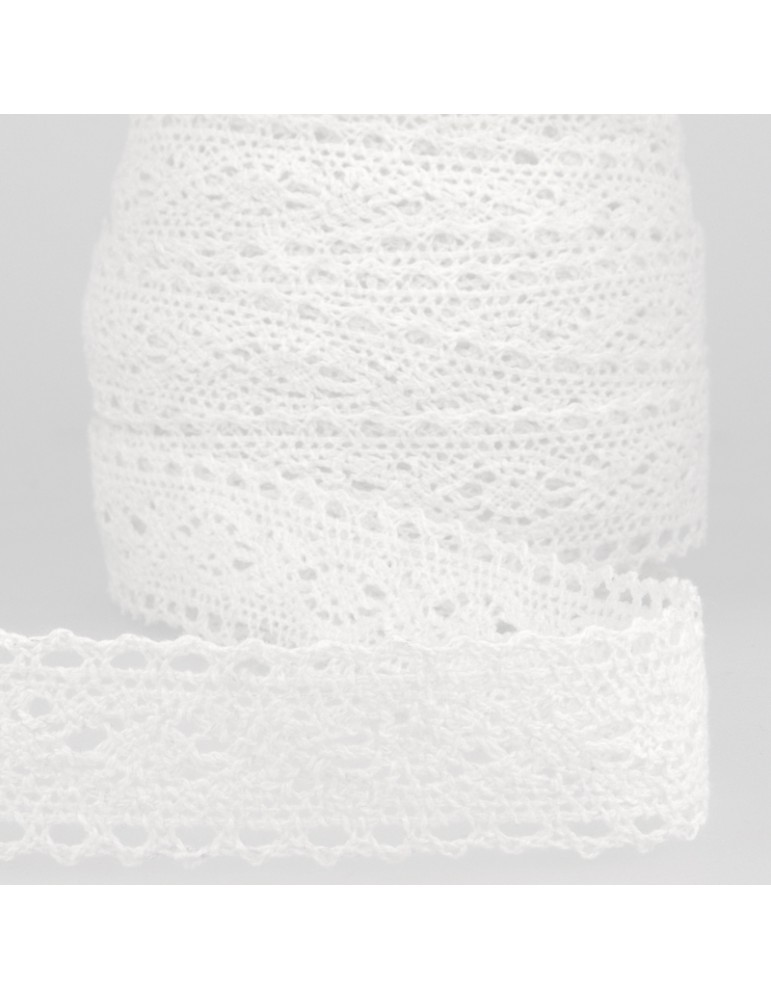 Dentelle 30 mm blanc
