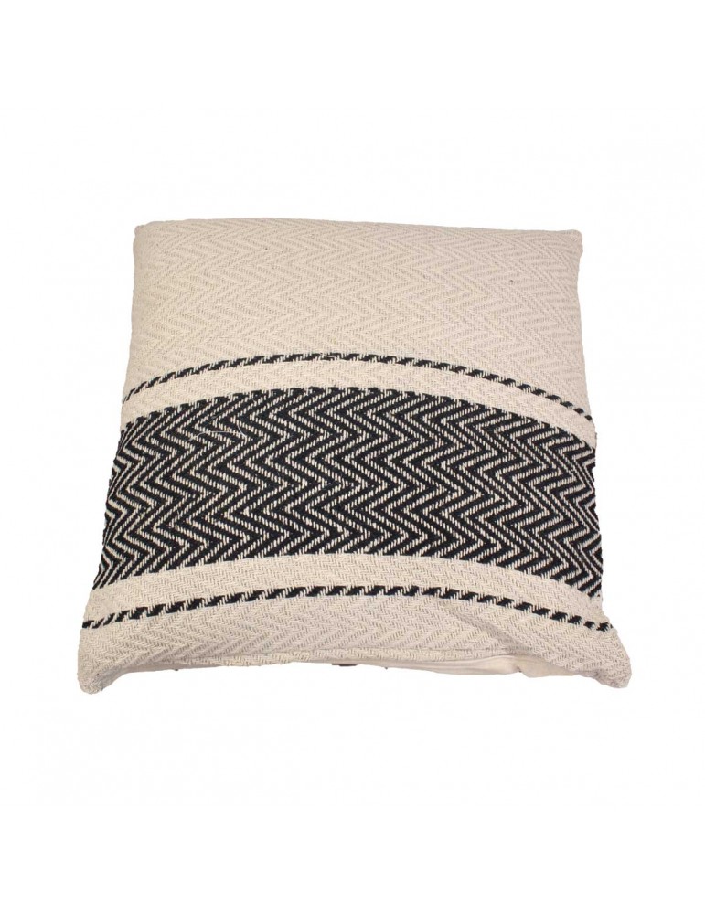 Housse de coussin jacquard 40 x 40 cm blanc Housse de coussin jacquard 40 x 40 cm blanc