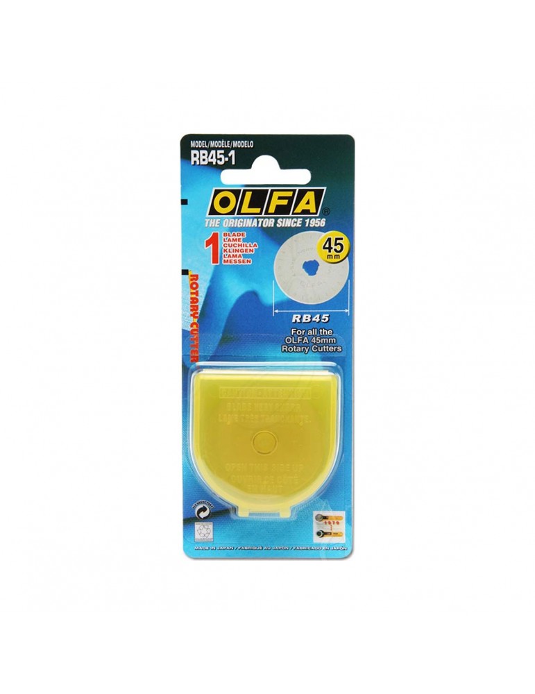 Lame de rechange cutter rotatif OLFA 45 mm Lame de rechange cutter rotatif OLFA 45 mm
