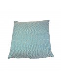 Housse de coussin jacquard 50 x 50 cm bleu Housse de coussin jacquard 50 x 50 cm bleu