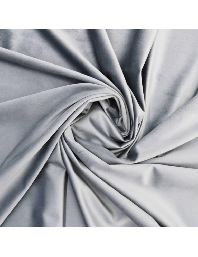 Tissu velours uni gris Tissu velours uni gris