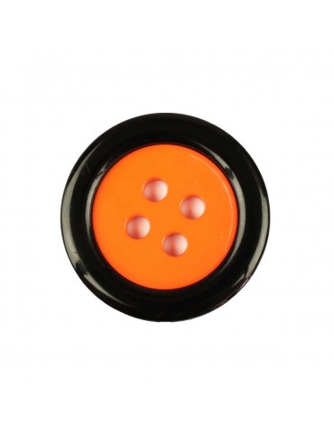 Bouton clown 2 éléments noir/orange