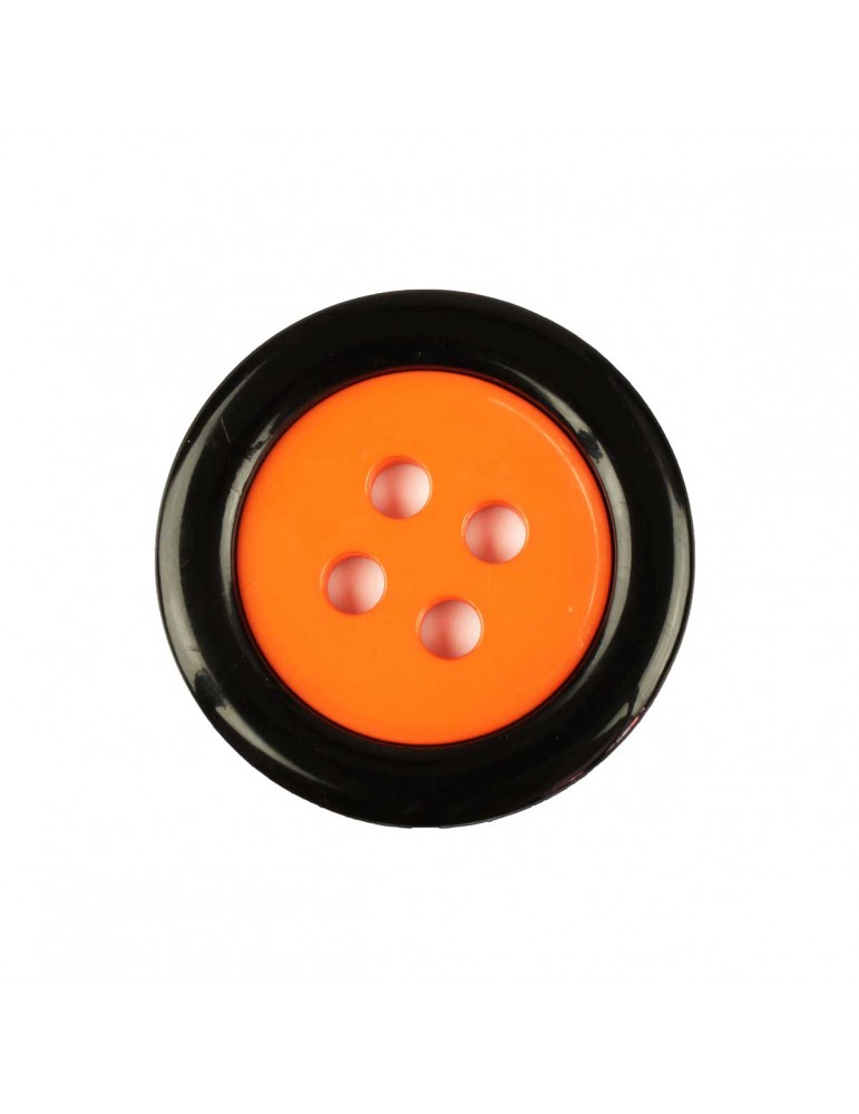 Bouton clown 2 éléments noir/orange Bouton clown 2 éléments noir/orange