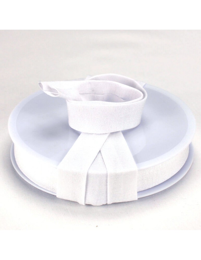 Biais jersey 20 mm blanc Biais jersey 20 mm blanc