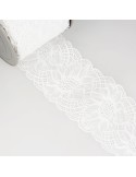 Dentelle élastique blanc