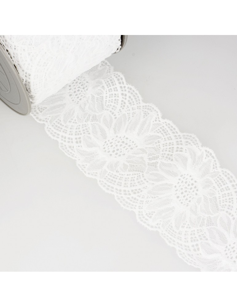 Dentelle élastique blanc
