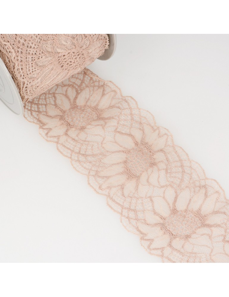 Dentelle élastique rose