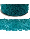 Dentelle élastique bleu canard Dentelle élastique bleu canard