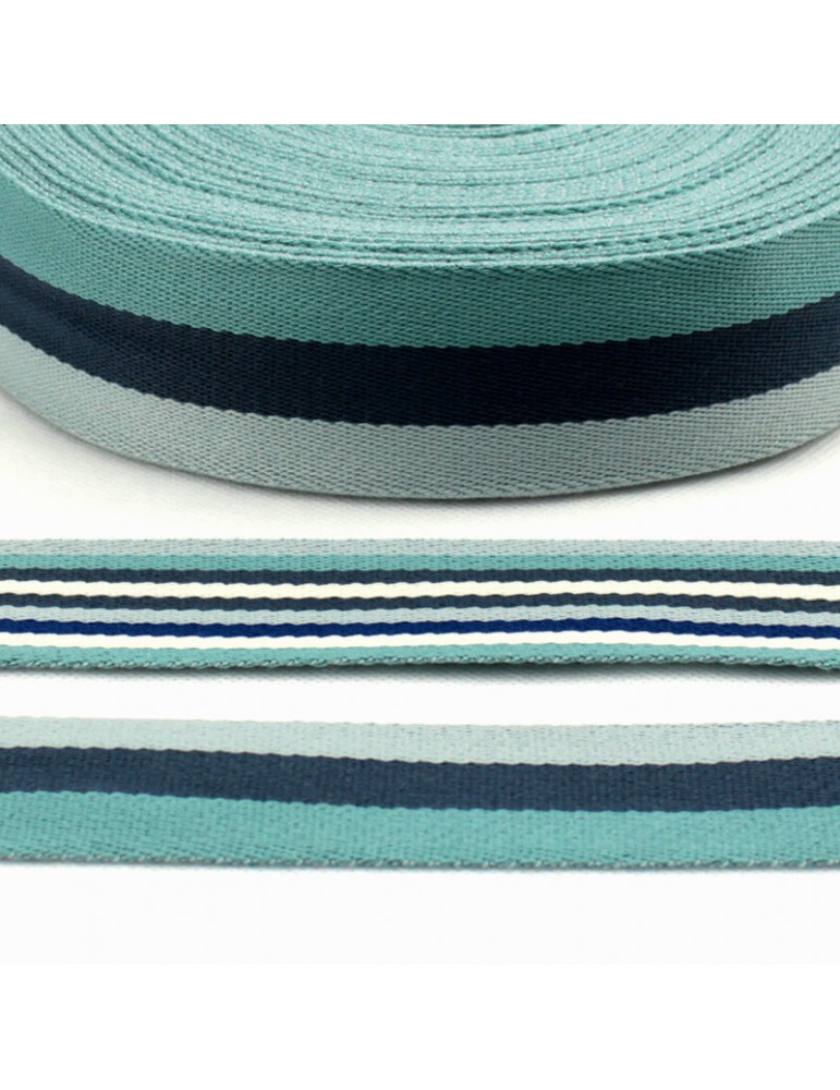 Sangle stripe double face 40 mm vert Sangle stripe double face 40 mm vert