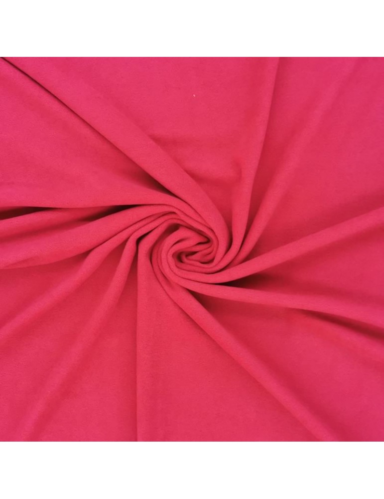Tissu polaire uni rouge