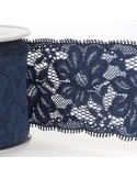 Tulle dentelle élastique 55 mm bleu Tulle dentelle élastique 55 mm bleu