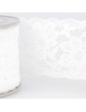 Tulle dentelle élastique 55 mm blanc Tulle dentelle élastique 55 mm blanc