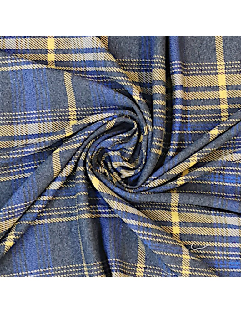 Tissu jersey écossais bleu Tissu jersey écossais bleu