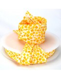 Biais replié mosaïque 20 mm jaune
