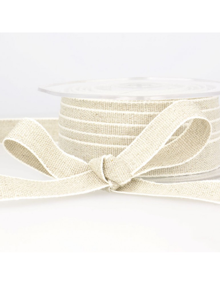 Ruban en lin 25 mm beige Ruban en lin 25 mm beige