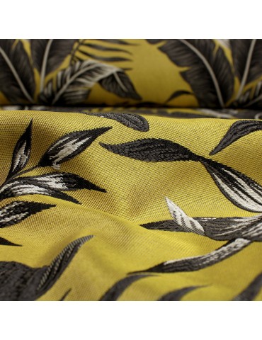 Tissu jacquard d'ameublement 140 cm de large jaune