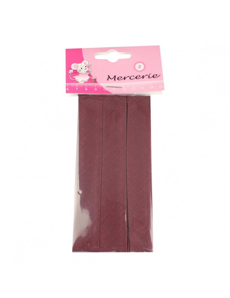 Biais replié 20 mm x 4 m rouge Biais replié 20 mm x 4 m rouge