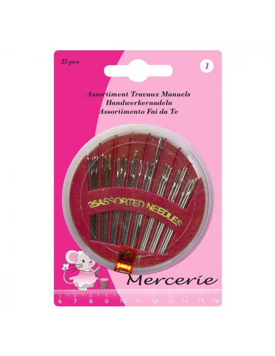 Assortiment 25 aiguilles travaux manuels