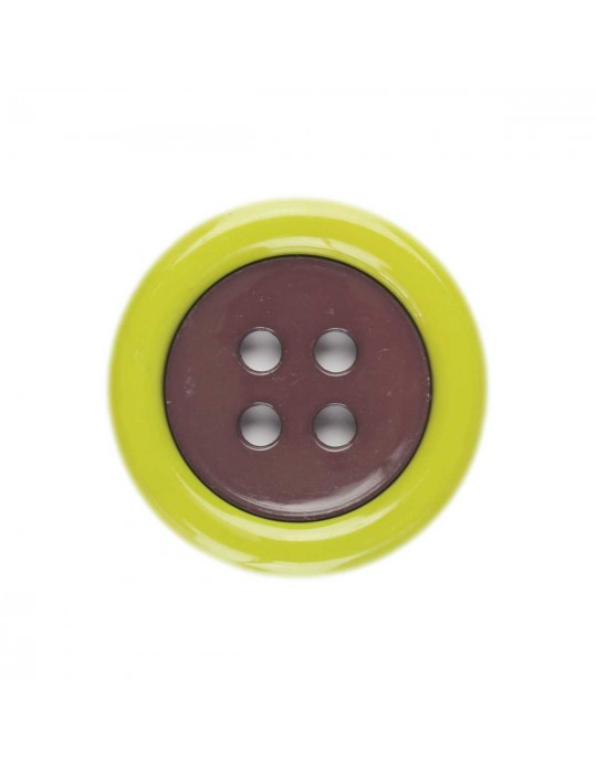Bouton clown 2 éléments vert/marron