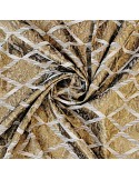 Tissu jacquard tissé doré Tissu jacquard tissé doré