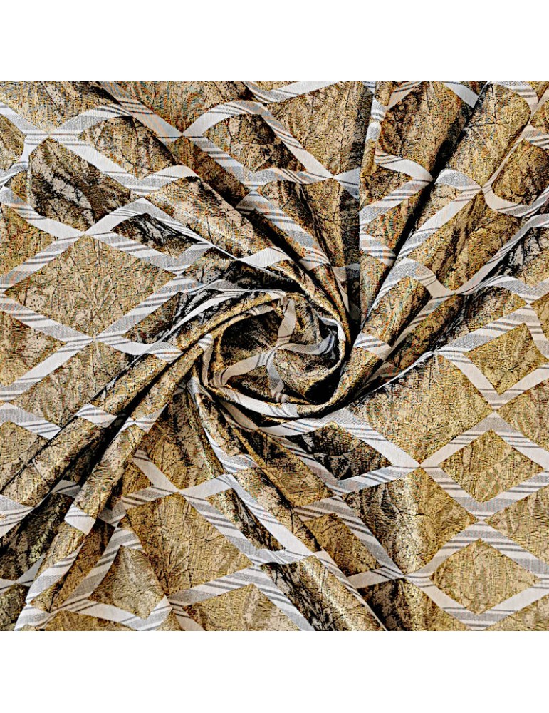 Tissu jacquard tissé doré Tissu jacquard tissé doré