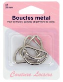 Boucles métal forme D 25 mm Boucles métal forme D 25 mm